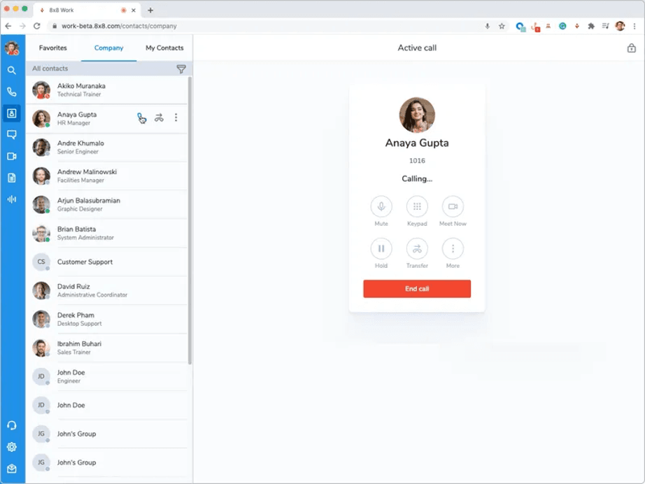 8x8 Work app