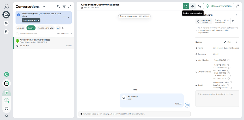 Aircall conversations