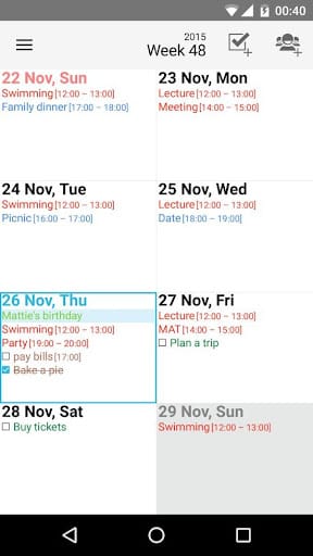 Day by Day app from the Google Play Store