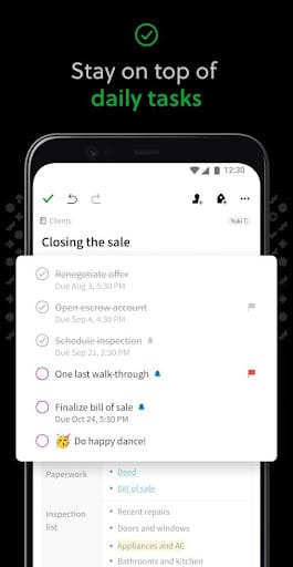 Evernote app from the Google Play Store