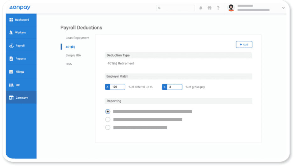 OnPay 401k administration