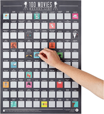 Movie scratch-off poster