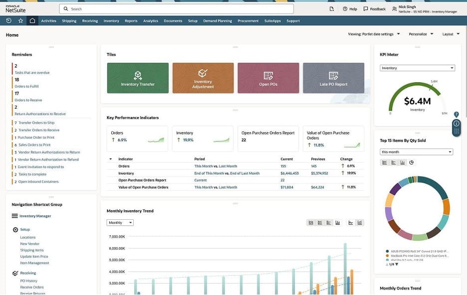 NetSuite inventory management