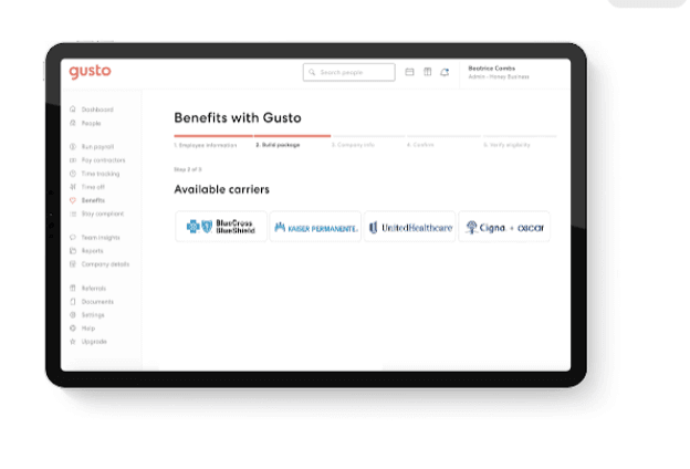 Gusto healthcare plan enrollment