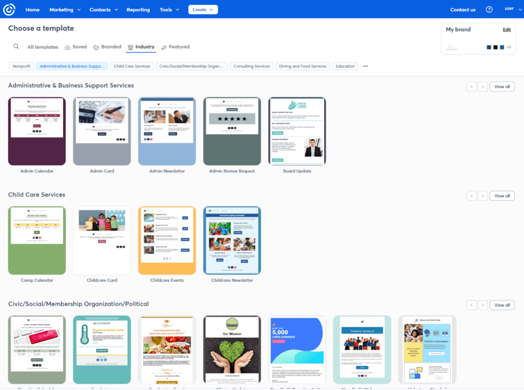Constant Contact templates