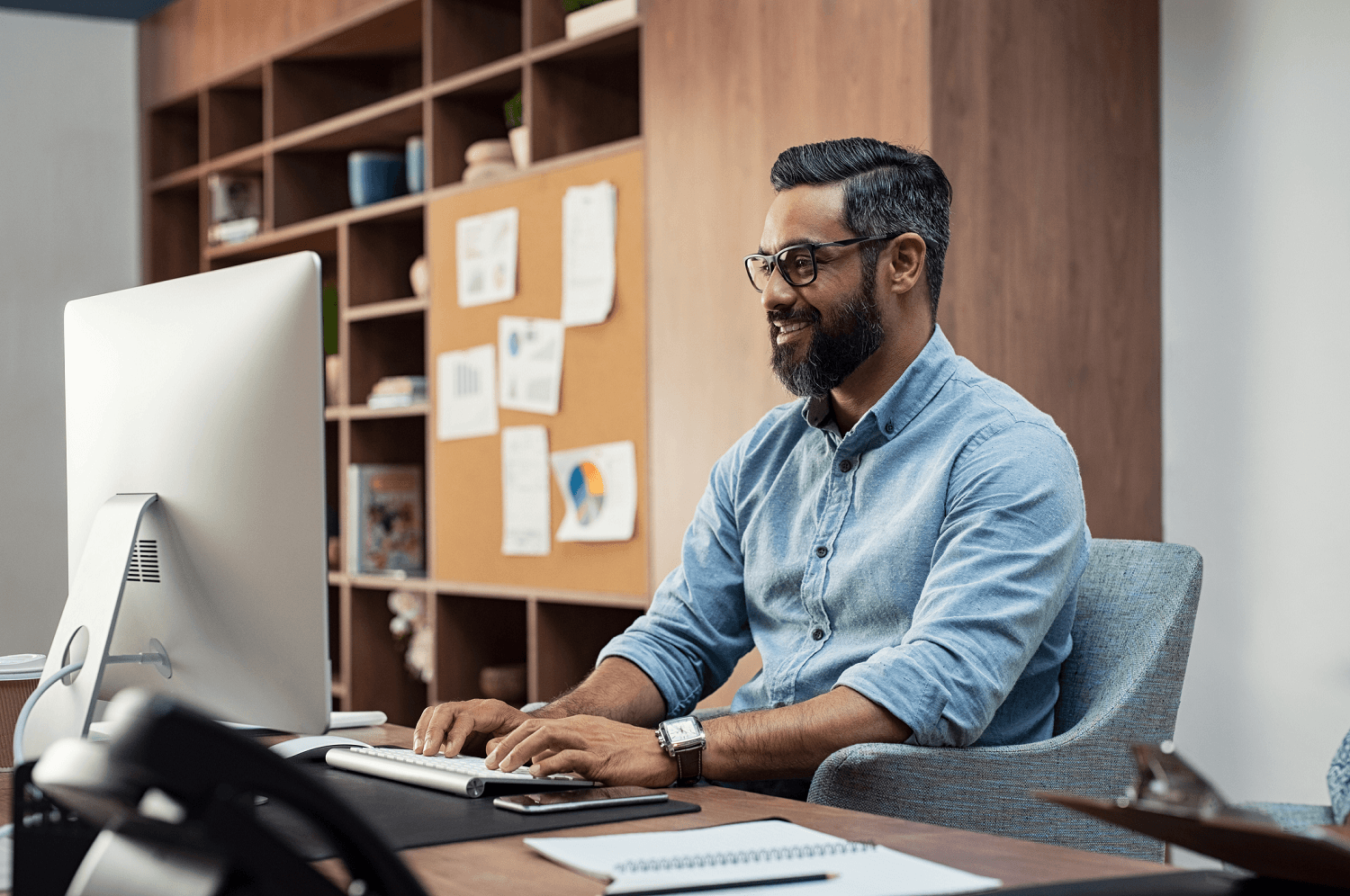 businessman using a computer