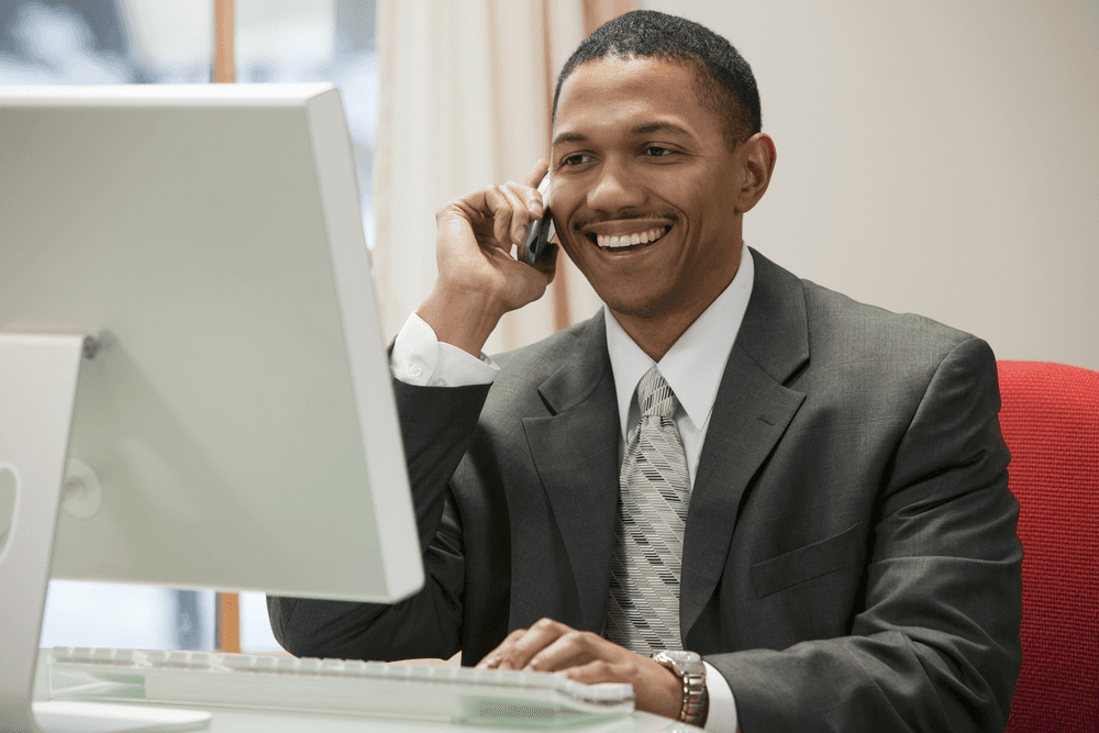 Salesperson on the phone