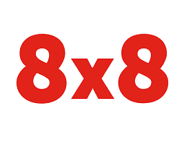 8x8 business phone system red logo