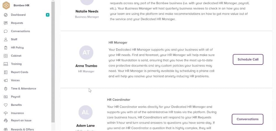 Bambee dedicated staff