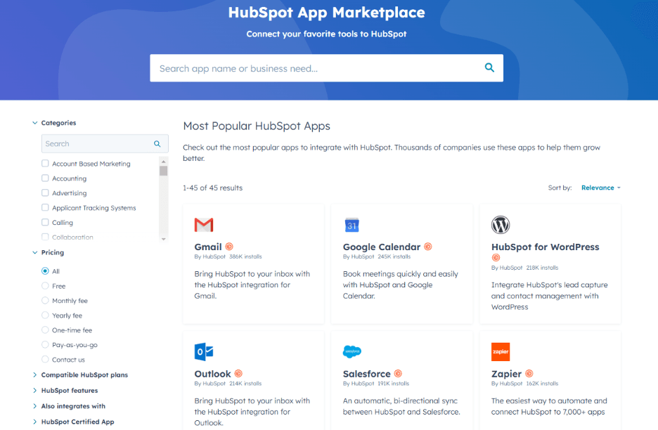 Hubspot integrations