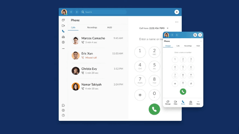 RingCentral visual phone calls
